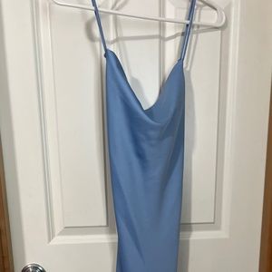 NWT Silky Slip Dress- Sky Blue Small